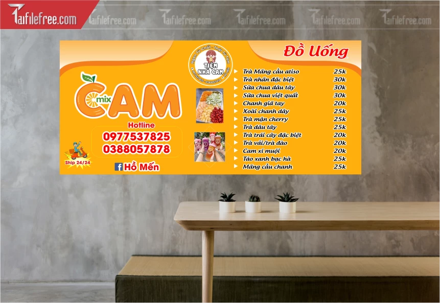 Menu Quán Đồ Uống_M201