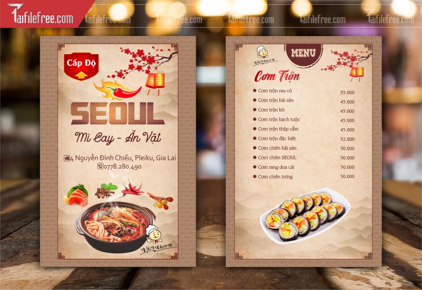 Menu Quán Ăn Nhật_M210