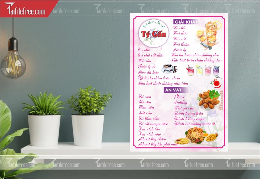 Menu Quán Trái Cây_M217