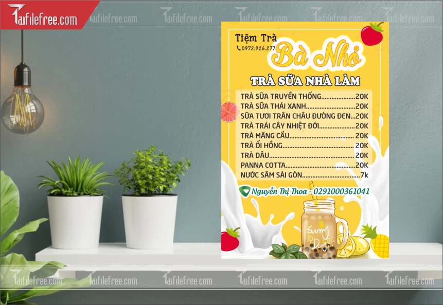 Menu Quán Trà Sữa_M220
