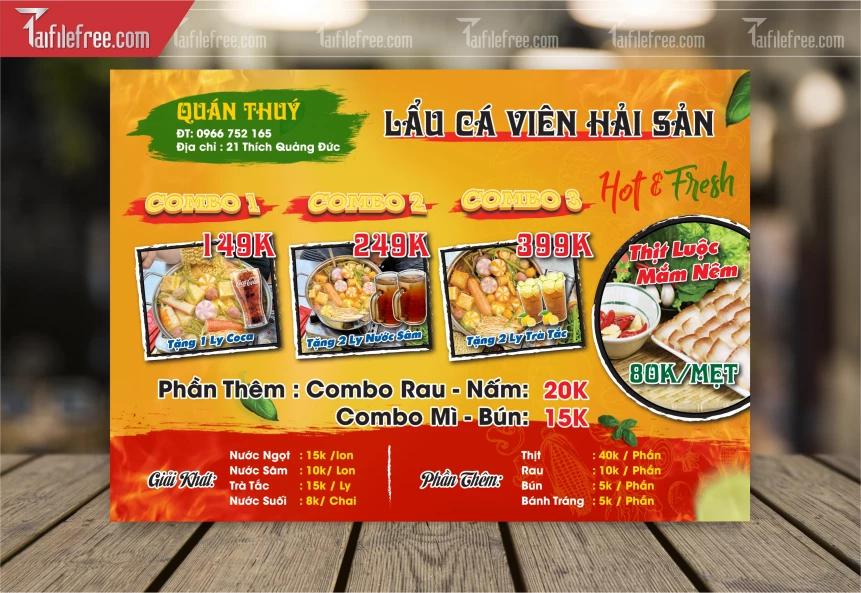 Menu Quán Lẩu Cá+_M221