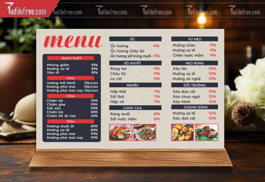 Menu Quán Nhậu _M225