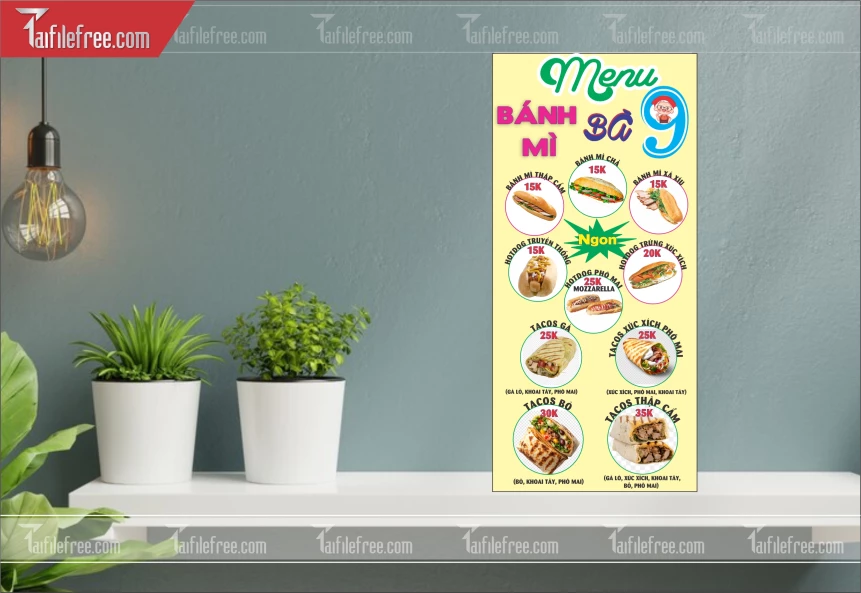 Menu Tiệm Bánh Mì_M233