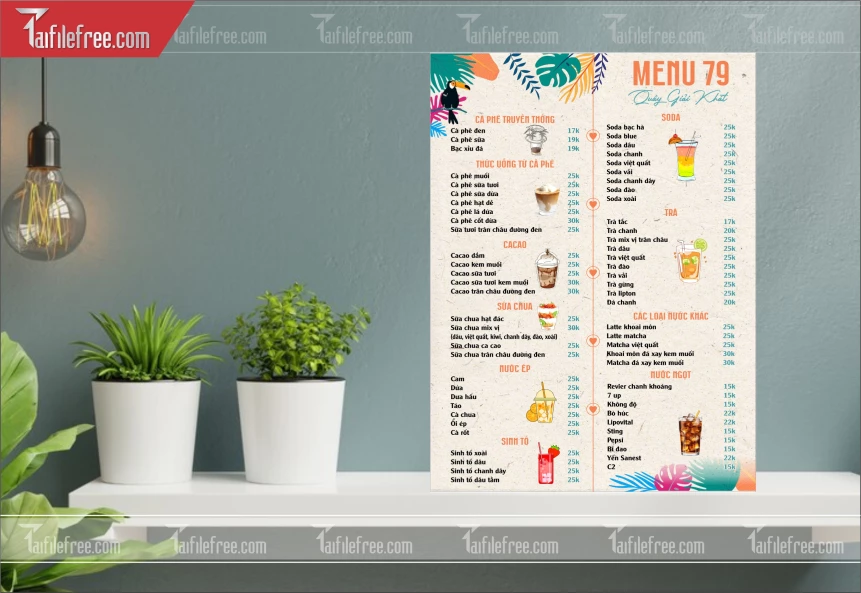 Menu Nước Giải Khát _M240
