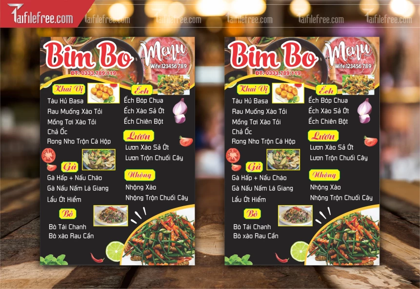 Menu Quán Bim Bo_M257