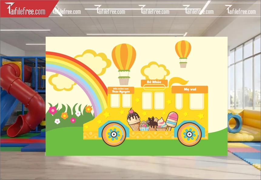 File Vector Trang Trí Tường Mầm Non_MN106