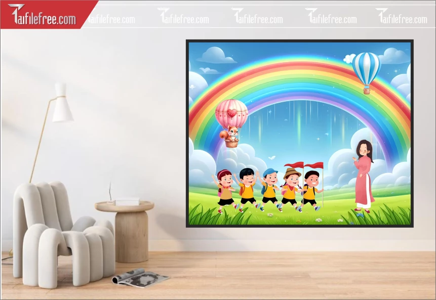 File Vector Trang Trí Tường Mầm Non_MN107