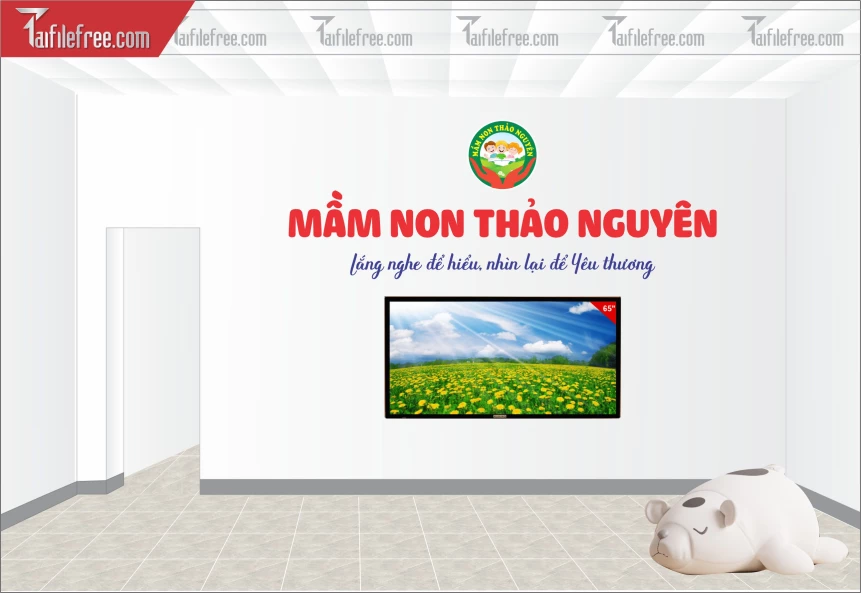 File Vector Trang Trí Background Tường Mầm Non_MN110