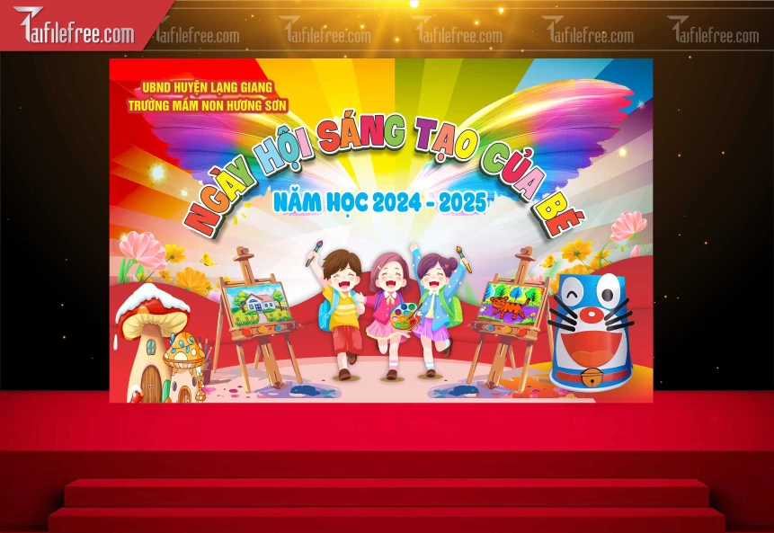 File Vector Phông Nền Ngày Hội Sáng Tạo Của Bé_MN113