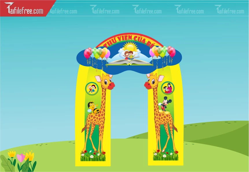 Cổng Trường Mầm Non Thư Viện Của Bé_MN125