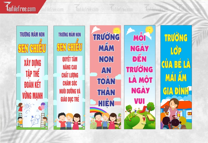 Phướn Slogan Trường Mầm Non_MN126