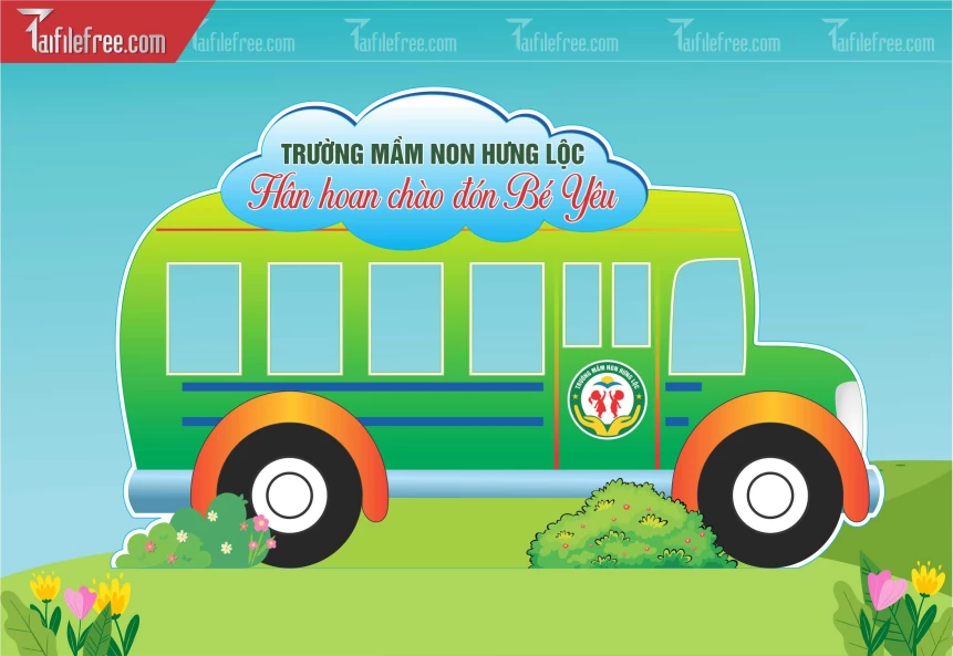 Mô Hình Trang Trí Mầm Non Chụp Hình Checkin Xe Ô Tô_MN134
