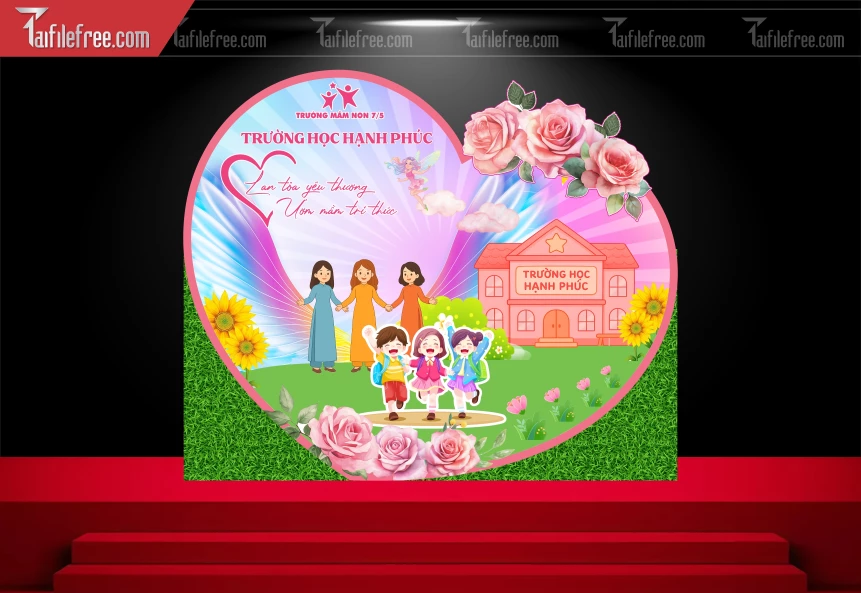 Backdrop Trang Trí Trường Mầm Non_MN139