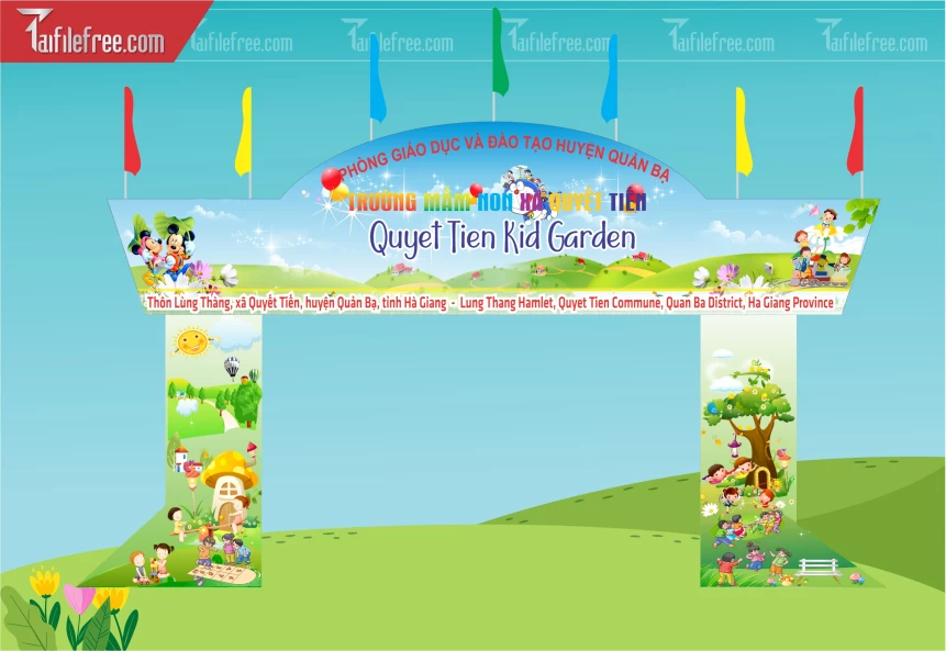 Cổng Trường Mầm Non Xã Quyết Tiến_MN149