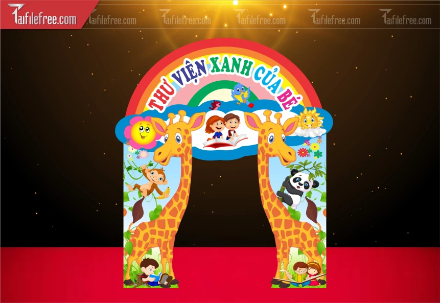 Cổng Mầm Non Thư Viện Xanh Của Bé _MN163