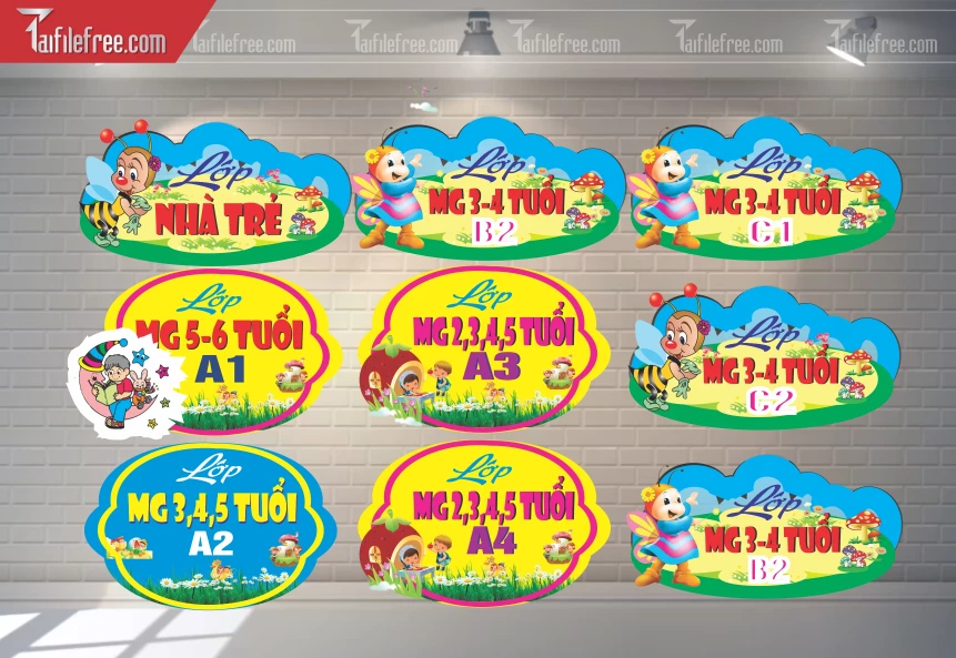 Biển Tên Lớp Nhà Trẻ Mầm Non _MN167