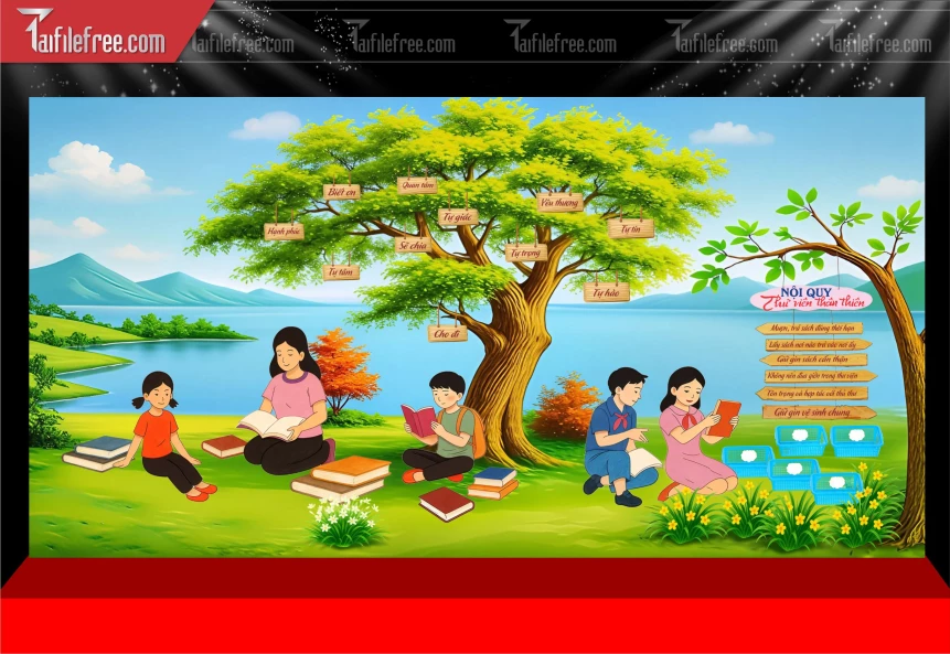 Tranh Tường Nội Quy Thư Viện_MN170