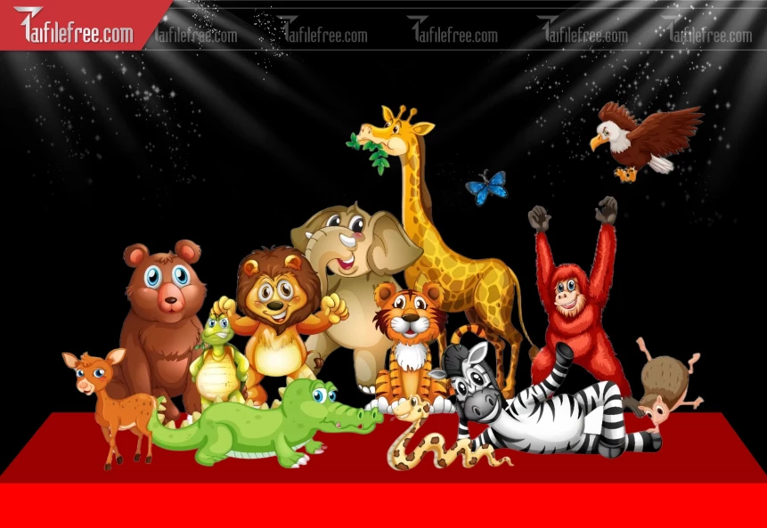 Các Con Vật Hoang Dã Ngộ Nghĩnh Trang Trí Lớp Học_MN180