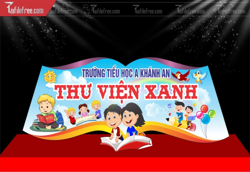 Mẫu Mô Hình Trang Trí Thư Viện Mầm Non_MN206