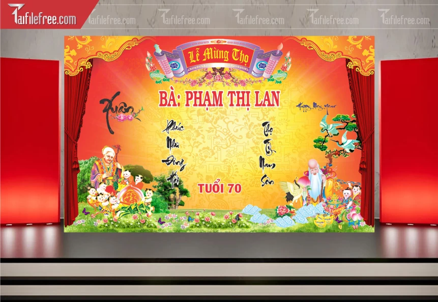 Background Phông Nền Mừng Thọ_MT63