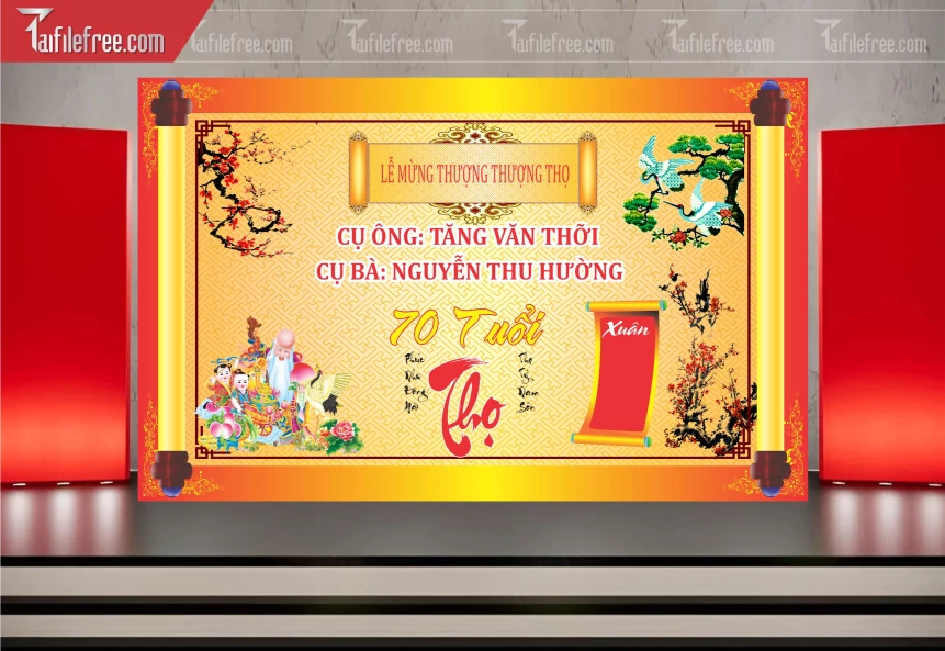 Background Phông Nền Mừng Thọ_MT65