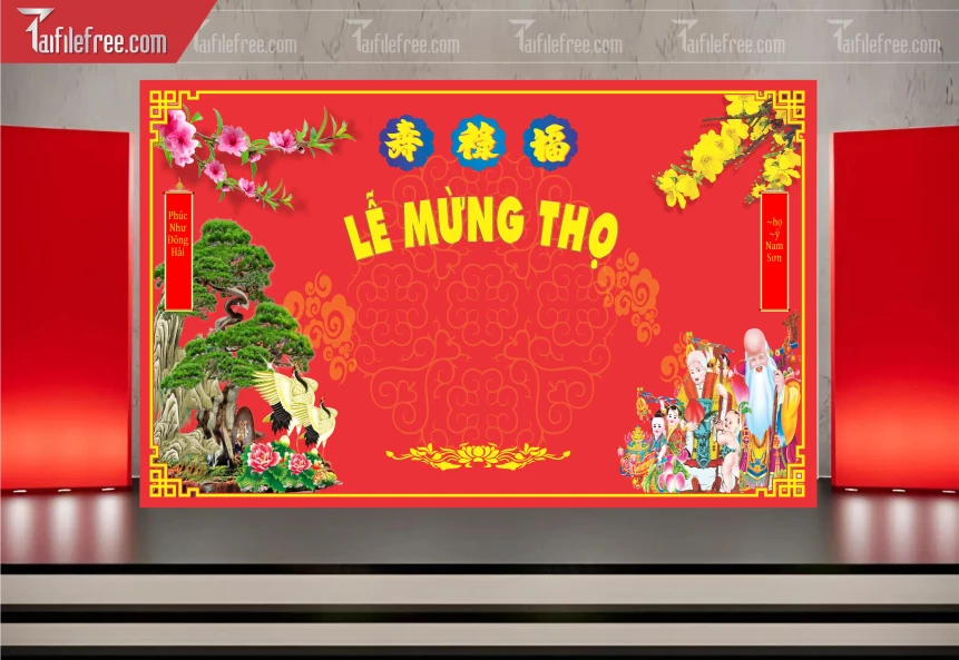 Background Phông Nền Mừng Thọ_MT67