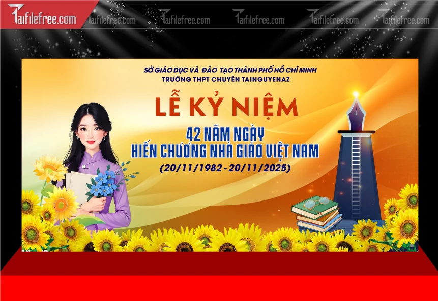 Phông Nền Lễ Kỷ Niệm 42 Năm Ngày Nhà Giáo Việt Nam 20-11_NNG154