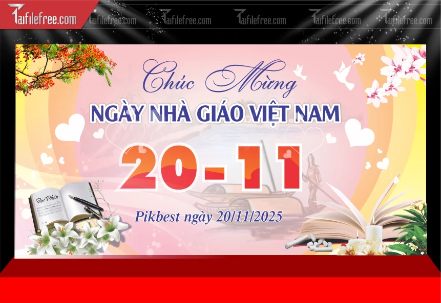 Mẫu Phông Nền Ngày Nhà Giáo Việt Nam 20-11_NNG237
