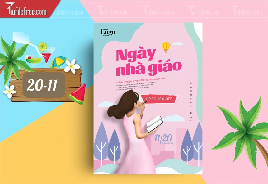Mẫu Poster Ngày Nhà Giáo Việt Nam 20-11_NNG241
