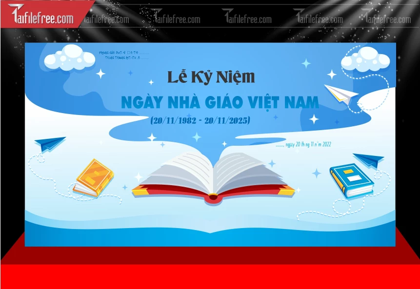 Maket Phông Nền Sân Khấu Kỷ Niệm Ngày Nhà Giáo Việt Nam 20-11_NNG287