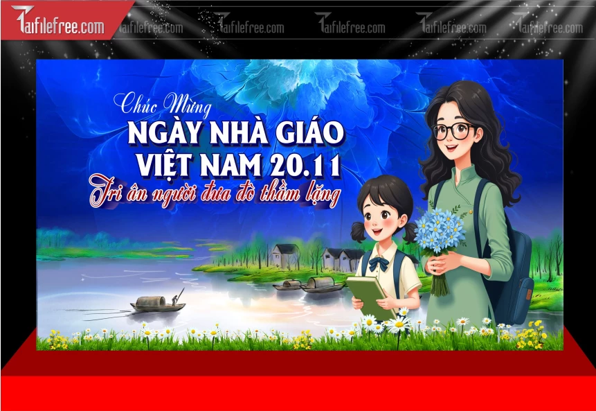 Maket Phông Nền Sân Khấu Kỷ Niệm Ngày Nhà Giáo Việt Nam 20-11_NNG289