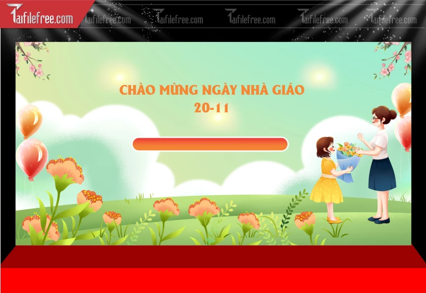 Maket Phông Nền Sân Khấu Kỷ Niệm Ngày Nhà Giáo Việt Nam 20-11_NNG290