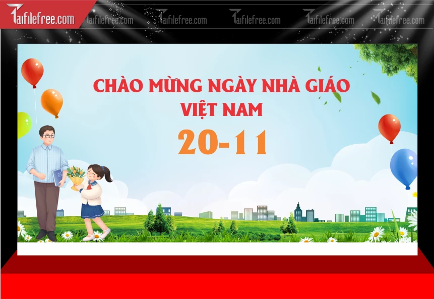 Maket Phông Nền Sân Khấu Kỷ Niệm Ngày Nhà Giáo Việt Nam 20-11_NNG291