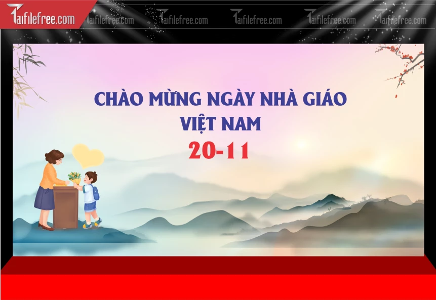 Maket Phông Nền Sân Khấu Kỷ Niệm Ngày Nhà Giáo Việt Nam 20-11_NNG293