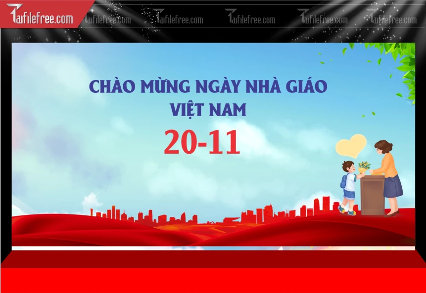 Maket Phông Nền Sân Khấu Kỷ Niệm Ngày Nhà Giáo Việt Nam 20-11_NNG294