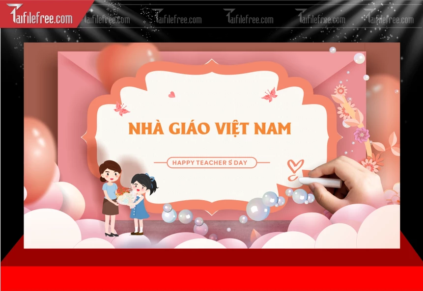 Maket Phông Nền Sân Khấu Kỷ Niệm Ngày Nhà Giáo Việt Nam 20-11_NNG295