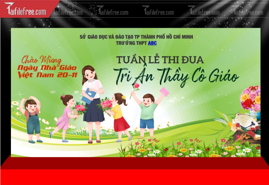 Maket Phông Nền Sân Khấu Kỷ Niệm Ngày Nhà Giáo Việt Nam 20-11_NNG302