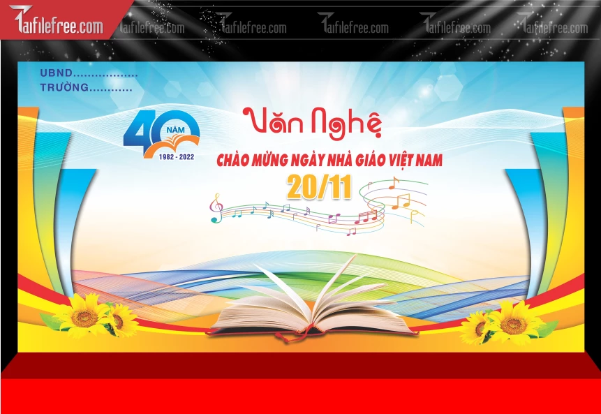 Maket Phông Nền Sân Khấu Kỷ Niệm Ngày Nhà Giáo Việt Nam 20-11_NNG304