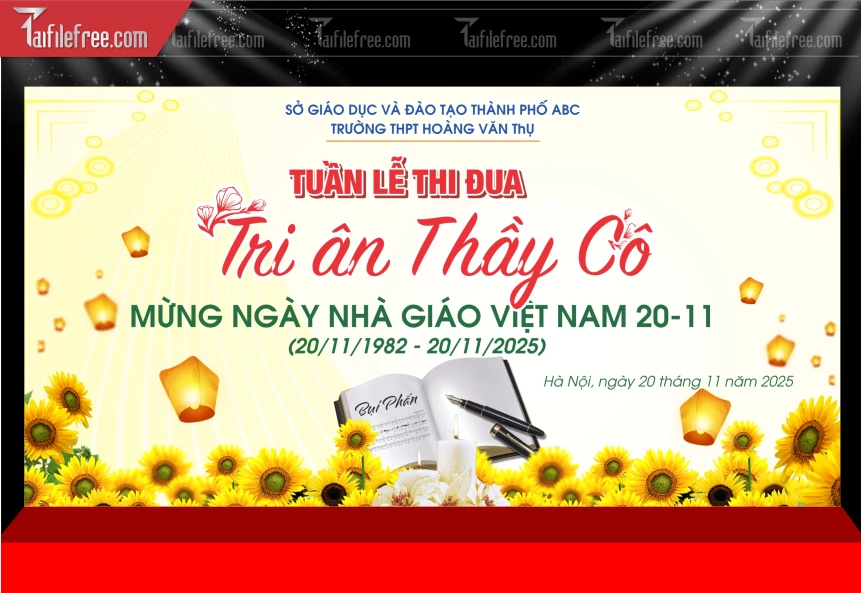 Maket Phông Nền Sân Khấu Kỷ Niệm Ngày Nhà Giáo Việt Nam 20-11_NNG305