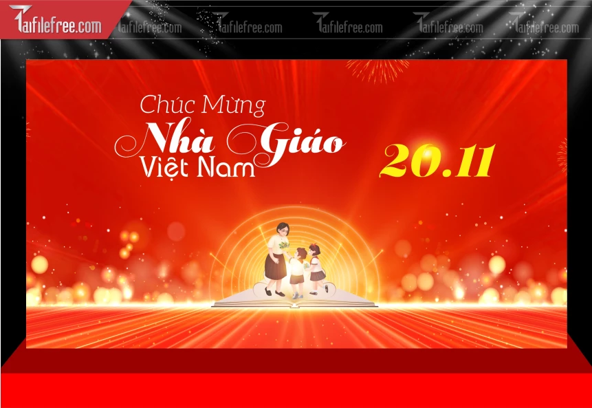 Maket Phông Nền Sân Khấu Kỷ Niệm Ngày Nhà Giáo Việt Nam 20-11_NNG309