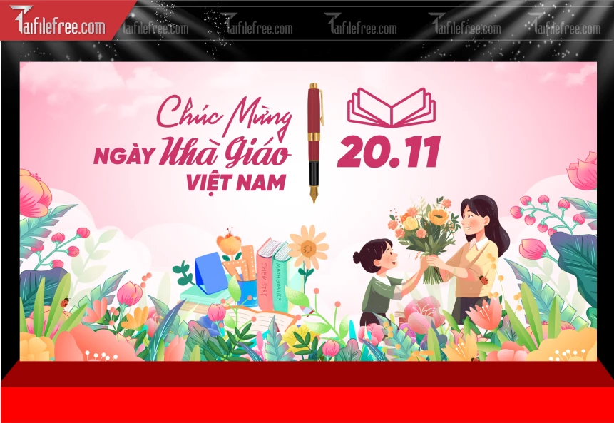 Maket Phông Nền Sân Khấu Kỷ Niệm Ngày Nhà Giáo Việt Nam 20-11_NNG310