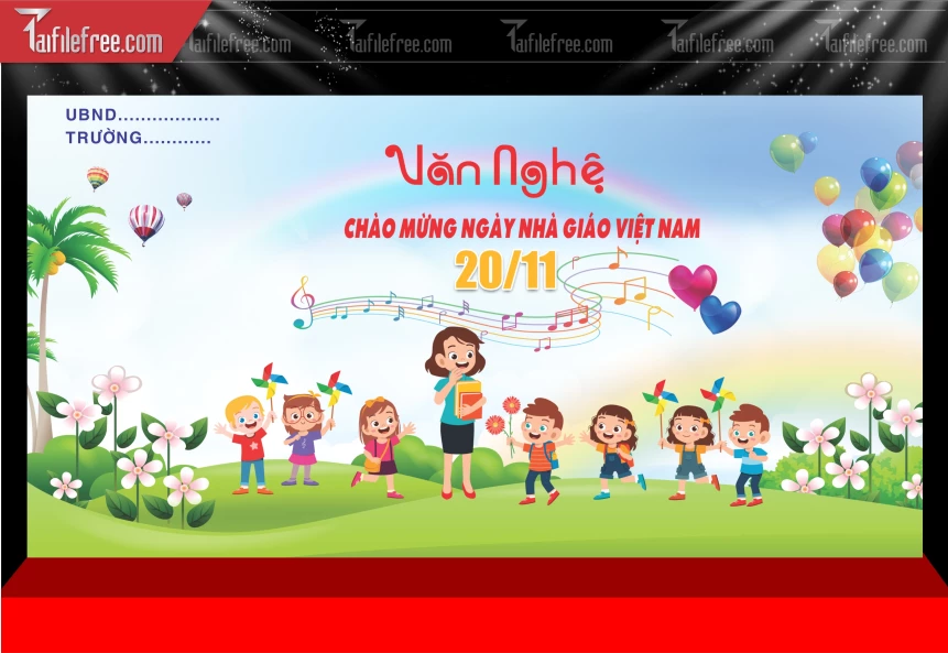 Maket Phông Nền Sân Khấu Kỷ Niệm Ngày Nhà Giáo Việt Nam 20-11_NNG314