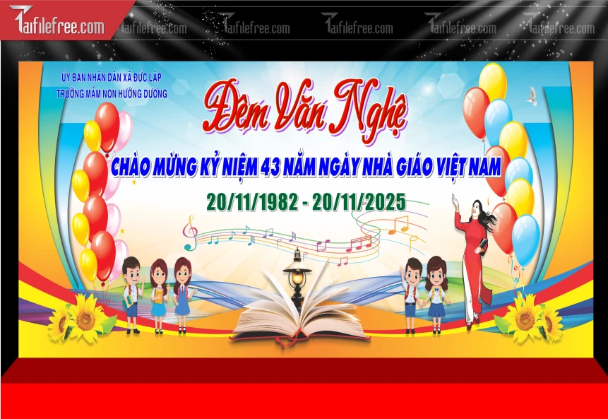 Maket Phông Nền Sân Khấu Kỷ Niệm Ngày Nhà Giáo Việt Nam 20-11_NNG315