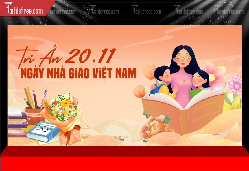 Maket Phông Nền Sân Khấu Kỷ Niệm Ngày Nhà Giáo Việt Nam 20-11_NNG316