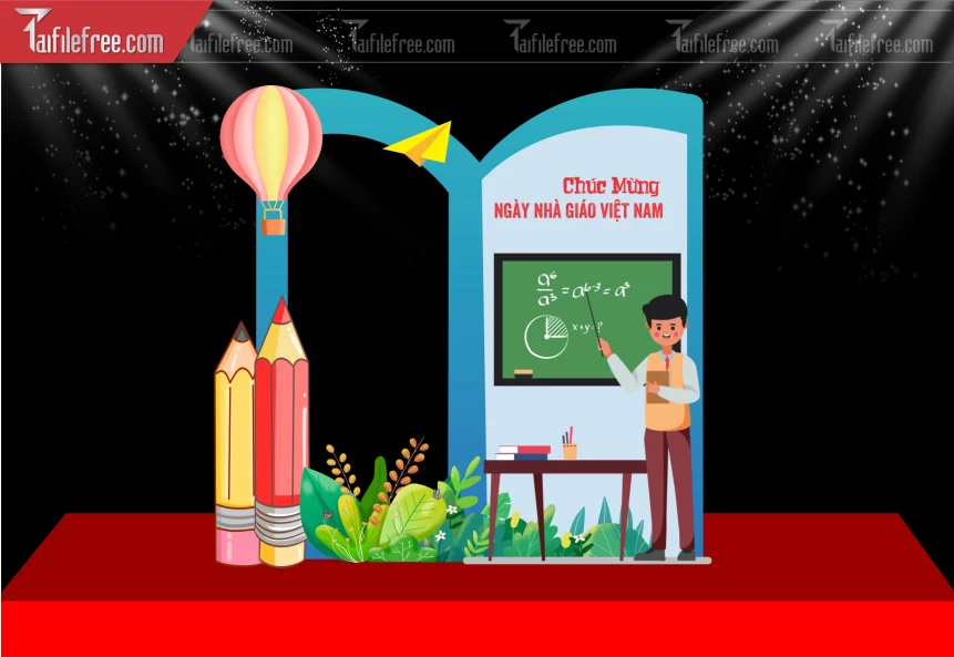 Maket Background Sân Khấu Kỷ Niệm Ngày Nhà Giáo Việt Nam 20-11_NNG323