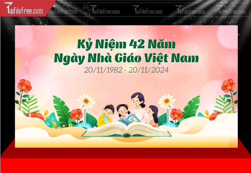 Maket Phông Nền Sân Khấu Kỷ Niệm Ngày Nhà Giáo Việt Nam 20-11_NNG326