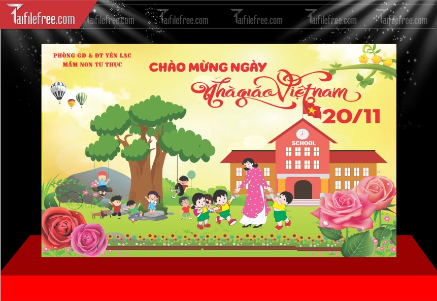 Maket Phông Nền Sân Khấu Kỷ Niệm Ngày Nhà Giáo Việt Nam 20-11_NNG327