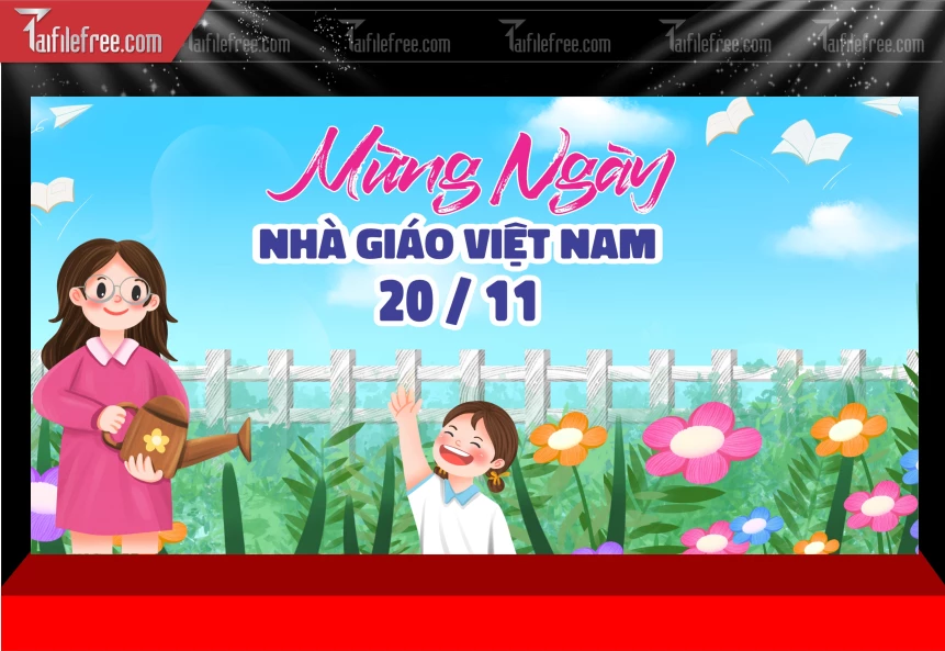 Maket Phông Nền Sân Khấu Kỷ Niệm Ngày Nhà Giáo Việt Nam 20-11_NNG328