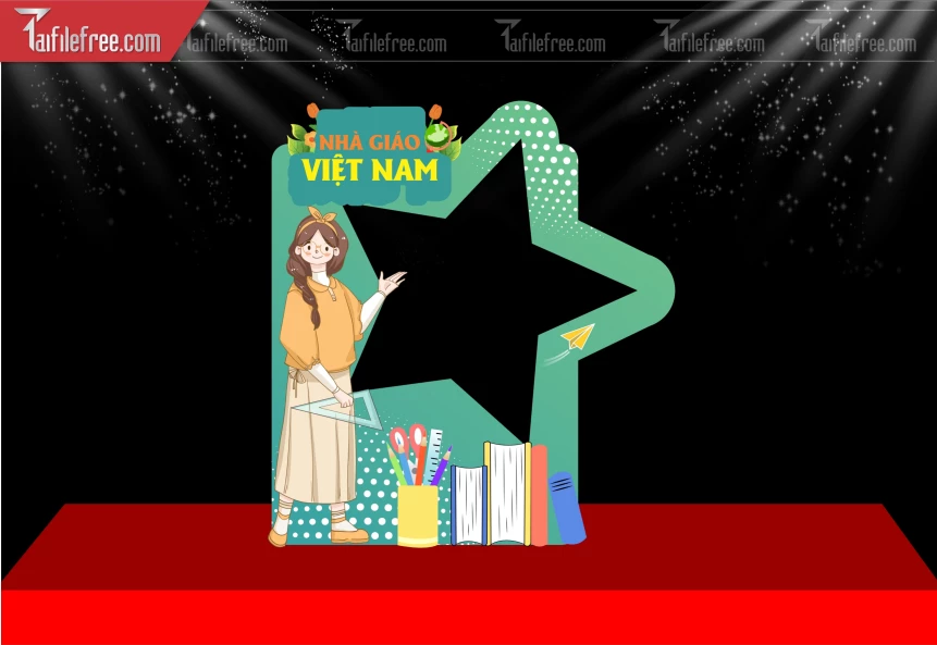 Maket Background Sân Khấu Kỷ Niệm Ngày Nhà Giáo Việt Nam 20-11_NNG329