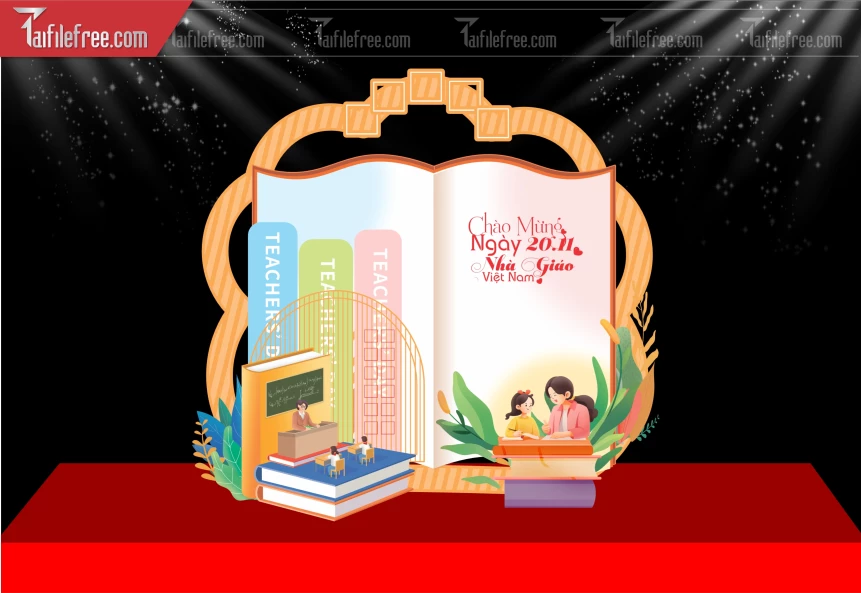Maket Background Sân Khấu Kỷ Niệm Ngày Nhà Giáo Việt Nam 20-11_NNG334